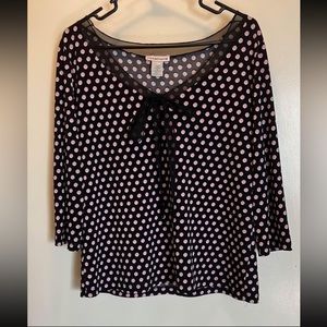 Polka-Dot Notations Blouse 🌼